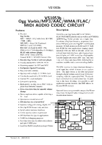 VS1053B VLSI Vs1053b Solution Y