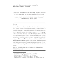 Design and Simulation of the Emergent Behavior of Small Drones Swarming for Distributed Target Localization