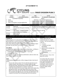 Example: Track Session Plan 3