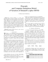 Principle and Computer Simulation Model of Variation of Delastell's
