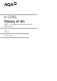 A-Level History of Art Mark Scheme Unit 03