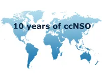 Ccnso 10-Year Anniversary Presentation