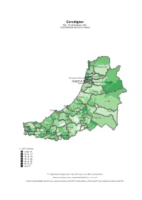 Ceredigion Table: Welsh Language Skills KS207WA0009 (No Skills in Welsh)