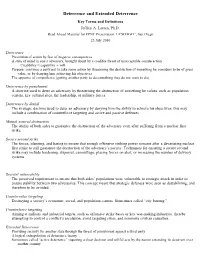 Deterrence and Extended Deterrence: Key Terms and Definitions