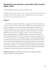 Symbionts and Diseases Associated with Invasive Apple Snails