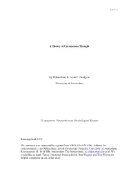 A Theory of Unconscious Thought Ap Dijksterhuis & Loran F. Nordgren