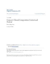 Concert & Recital Programs Concert & Recital Programs