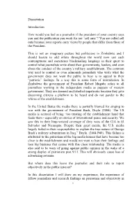 Dissertation Introduction How Would You Feel As a Journalist If The