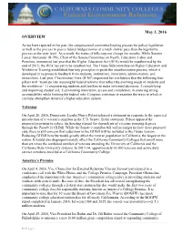 May 3, 2016 OVERVIEW