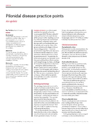 Pilonidal Disease Practice Points an Update