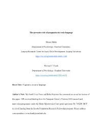 The Pervasive Role of Pragmatics in Early Language