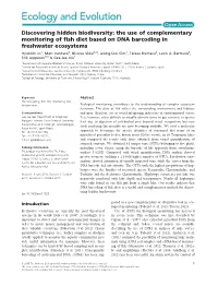 The Use of Complementary Monitoring of Fish Diet Based on DNA