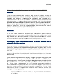 Background Introduction Effectiveness of Home Office Communications to Its Partners, Responders and the Wider Public About Its P