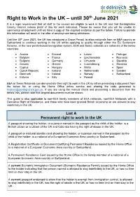 Guide: Right to Work in the UK (PDF, 196KB)