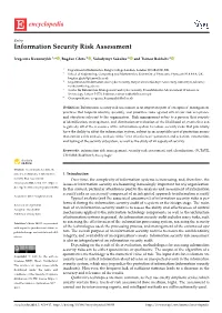 Information Security Risk Assessment