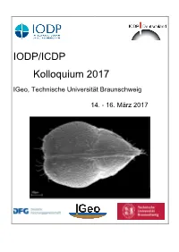 IODP/ICDP Kolloquium 2017