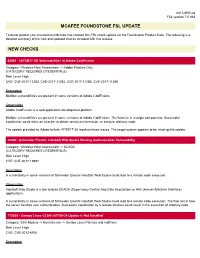 Mcafee Foundstone Fsl Update