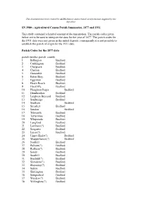 This Document Has Been Created by AHDS History and Is Based on Information Supplied by the Depositor