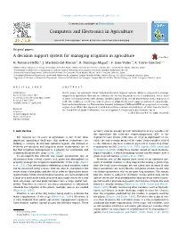 A Decision Support System for Managing Irrigation in Agriculture ⇑ H