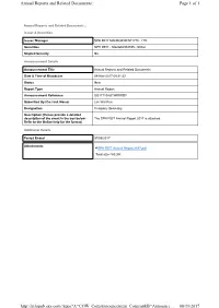 Annual Reports and Related Documents:: Page 1 of 1
