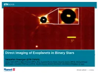 Direct Imaging of Exoplanets in Binary Stars