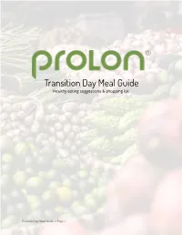 Prolon Transition Day Meal Guide