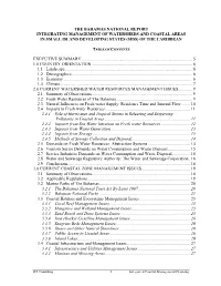 Bahamas National Report Integrating Management of Watersheds and Coastal Areas in Small Island Developing States (Sids) of the Caribbean