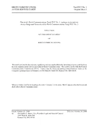 BIRCH COMMUNICATIONS Tariff FCC No. 1 ACCESS SERVICES TARIFF Original Sheet 1