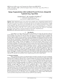 Image Segmentation with Artificial Neural Networs Alongwith Updated Jseg Algorithm