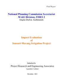 Impact Evaluation of Sunsari-Morang Irrigation Project