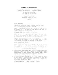 Kern County Board of Supervisors Summary of Proceedings for April 9