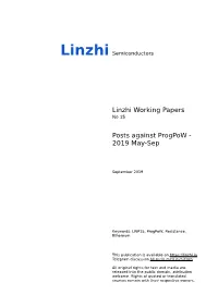 Linzhi Working Papers Posts Against Progpow