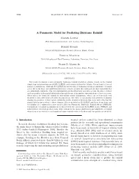 A Parametric Model for Predicting Hurricane Rainfall
