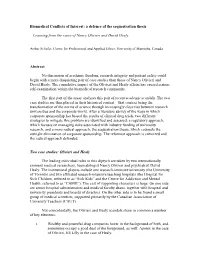 Biomedical Conflicts of Interest: a Defence of the Sequestration Thesis
