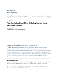 Evaluating Australian Army Program Performance 106