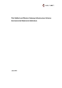 Port Salford and Western Gateway Infrastructure Scheme Environmental Statement Addendum