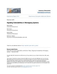Signaling Vulnerabilities in Wiretapping Systems