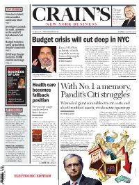 With No.1A Memory, Pandit's Citi Struggles
