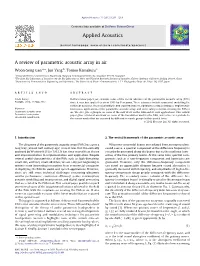 A Review of Parametric Acoustic Array In