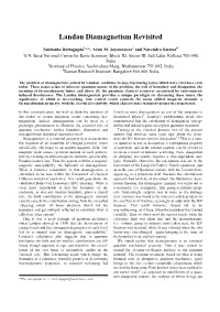 Arxiv:Cond-Mat/0106646 29 Jun 2001 Landau Diamagnetism Revisited