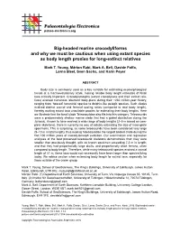 Big-Headed Marine Crocodyliforms and Why We Must Be Cautious When Using Extant Species As Body Length Proxies for Long-Extinct Relatives