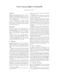Connecting Luatex to Mongodb (Arstexnica, Numero 26, 2018)