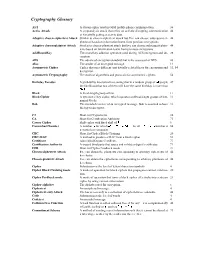 Cryptography Glossary