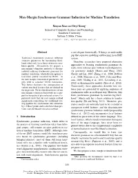 Max-Margin Synchronous Grammar Induction for Machine Translation