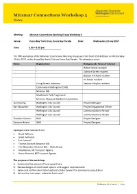Miramar Connections Workshop 5 Notes