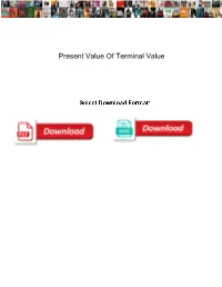 Present Value of Terminal Value
