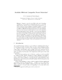 Scalable Efficient Composite Event Detection*