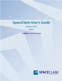 Spaceclaim User's Guide