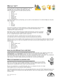 What Are “Oils”?