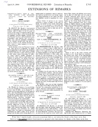 Extensions of Remarks E705 EXTENSIONS of REMARKS